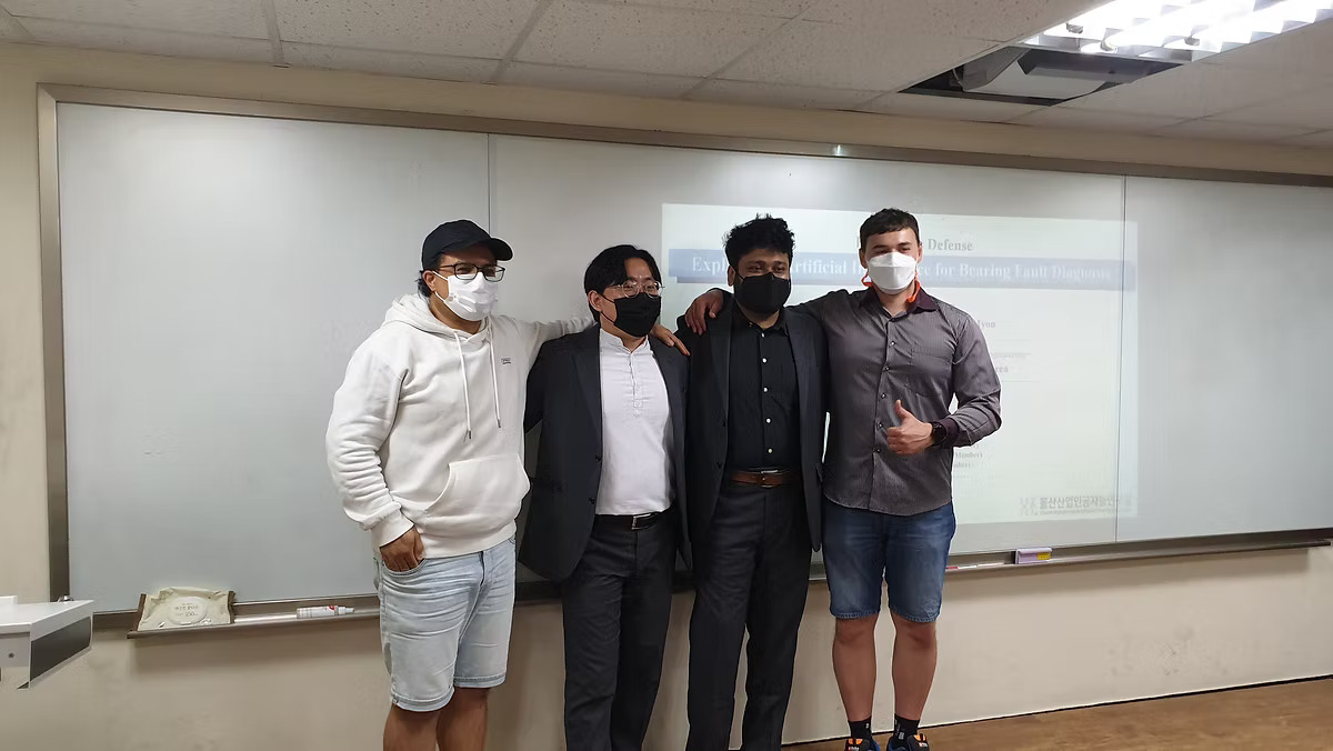 Dr. Junayed Hasan defending his PhD thesis at the University of Ulsan